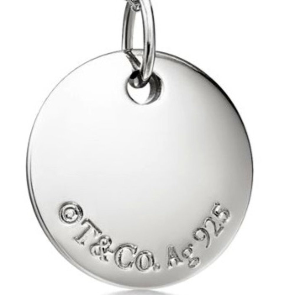 🌹NEW!!!  Tiffany Notes Alphabet-A -disc charm pendant. Gift. - Picture 4 of 9